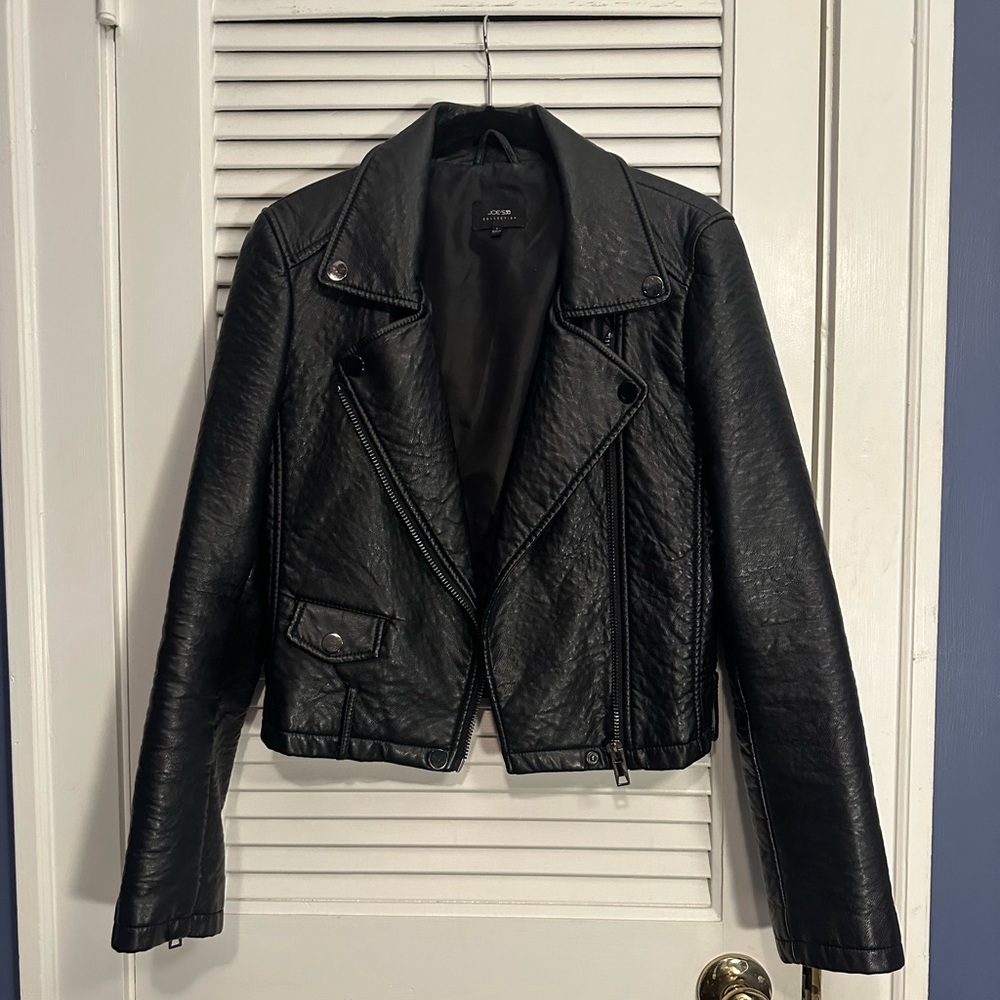 Joes Jeans Collection Black Leather Jacket SMALL